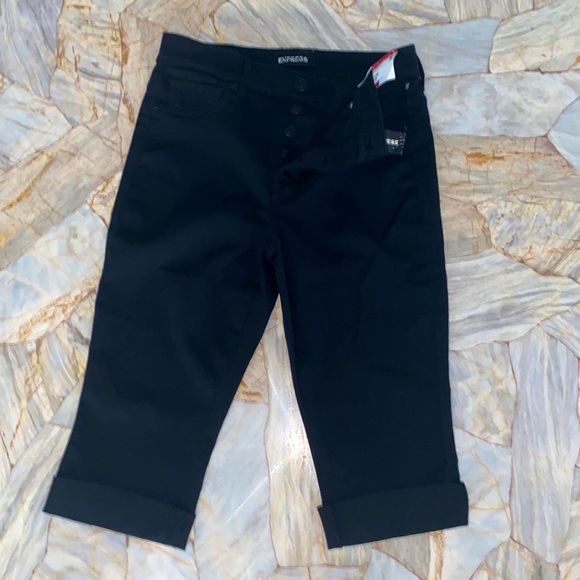 Stretch Slim Flare High Rise Short Jean Pants 8L - Picture 4 of 14